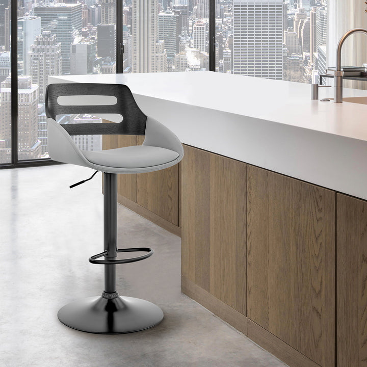 20"W x 19"D x 35-43"H / Gray/Black