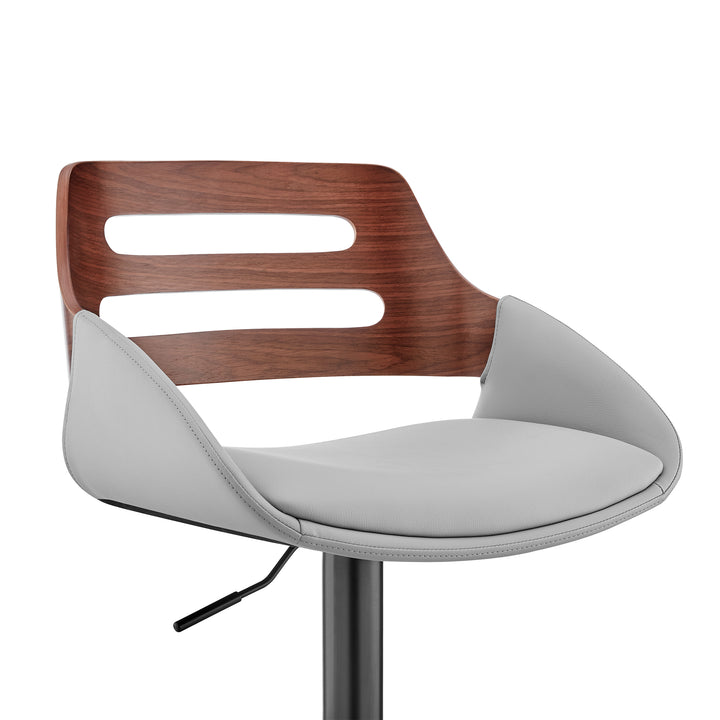 20"W x 19"D x 35-43"H / Gray/Walnut