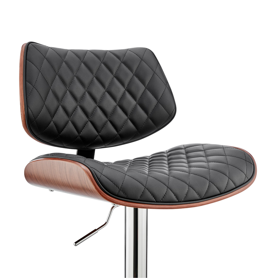 19"W x 20"D x 37-45"H / Black/Walnut