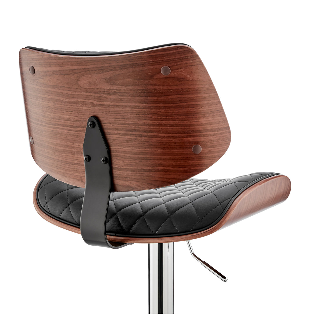 19"W x 20"D x 37-45"H / Black/Walnut