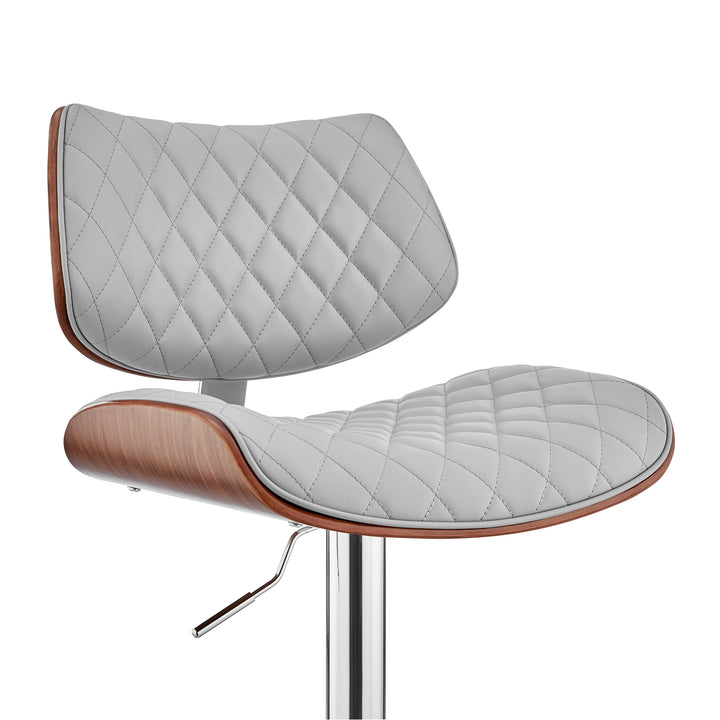 19"W x 20"D x 37-45"H / Gray/Walnut