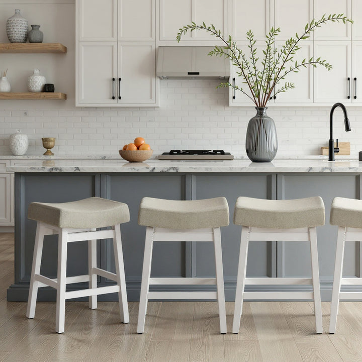 14.125"W x 18.5"D x 27"H / Cream/White
