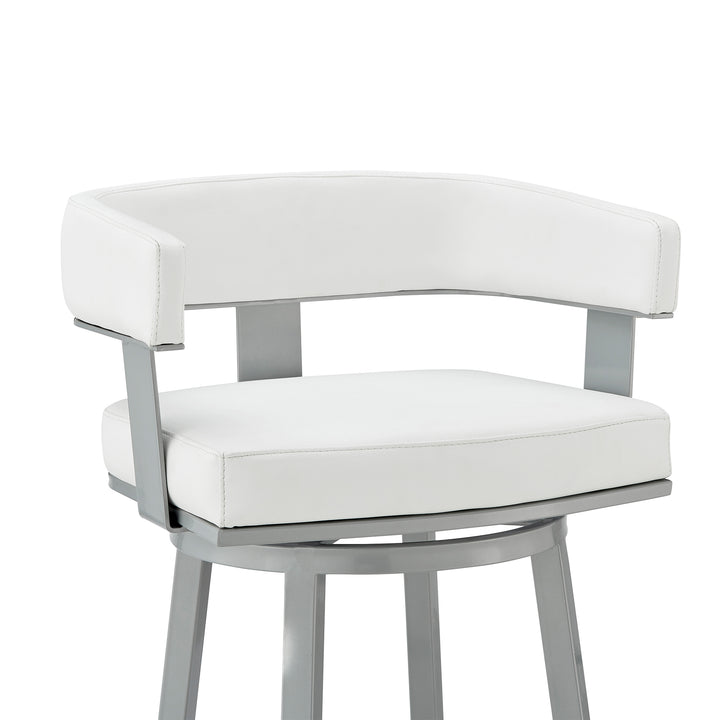 21.5"W x 19"D x 34.5"H / White/Silver