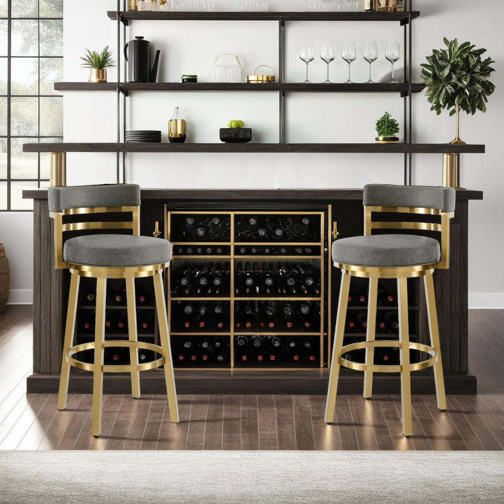 American Home Furniture Armen Living Madrid 30" Counter Stool Set of 2