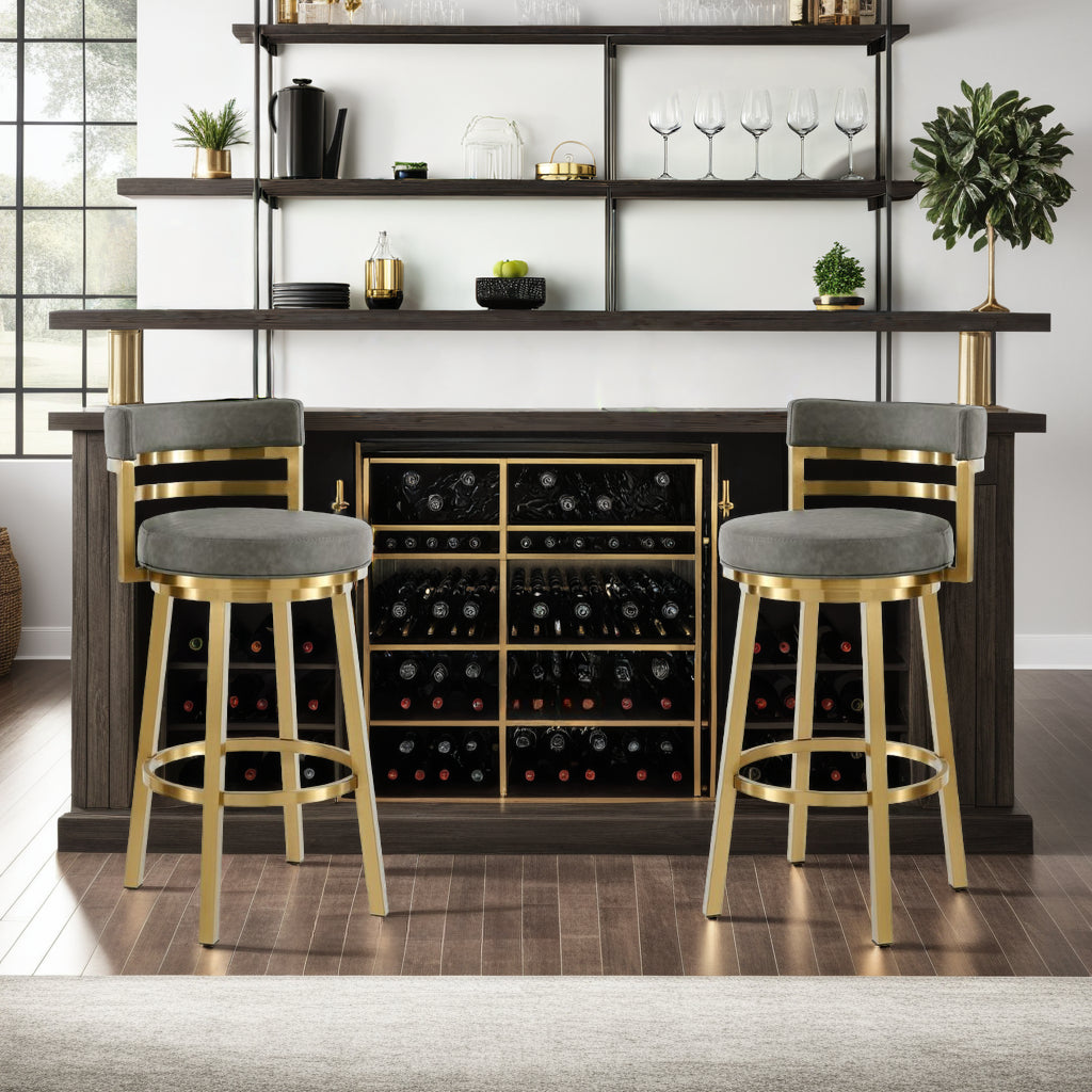 American Home Furniture Armen Living Madrid 30" Counter Stool Set of 2