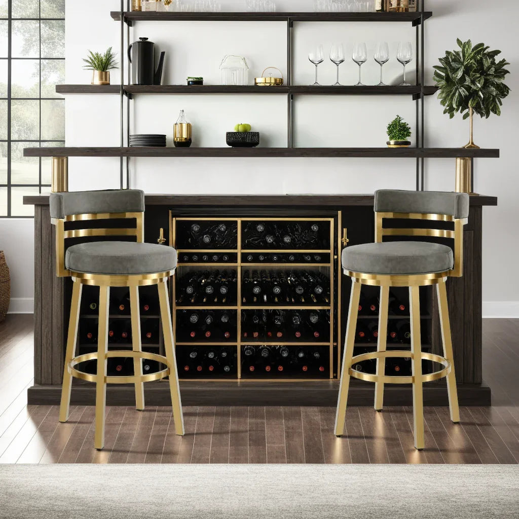 American Home Furniture Armen Living Madrid 30" Counter Stool Set of 2