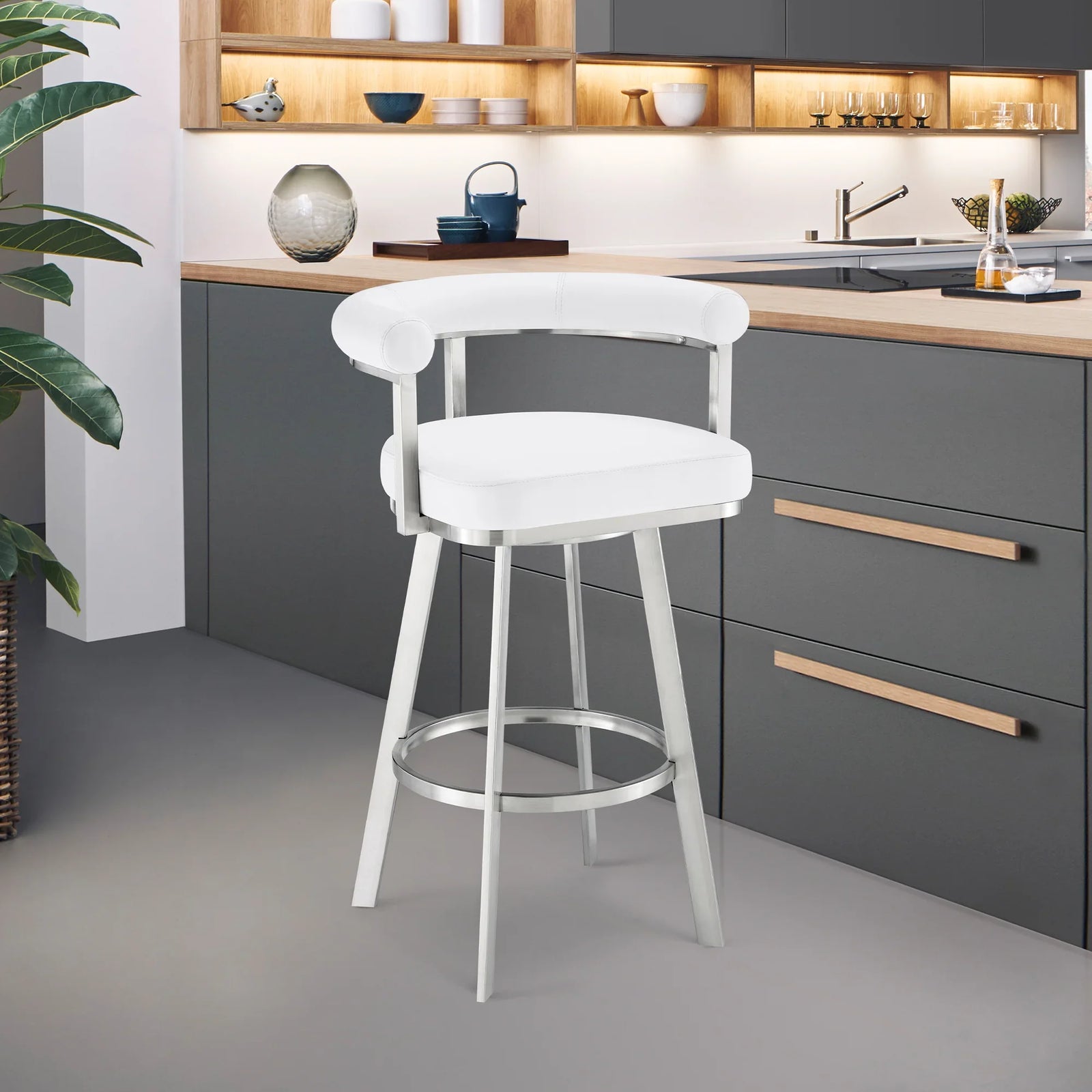 American Home Furniture Armen Living Magnolia 30" Barstool Set of 2