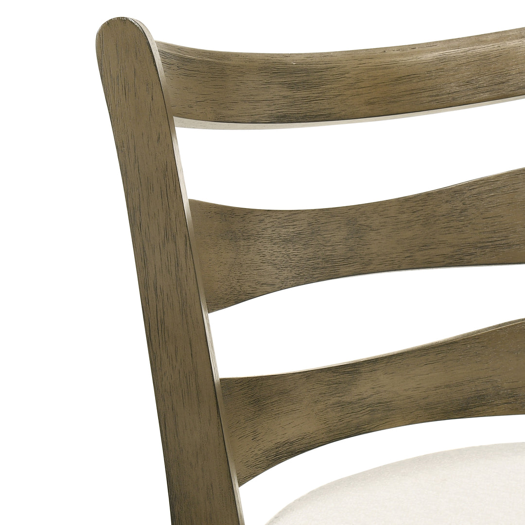 19.5"W x 17.75"D x 39"H / White/Putty Brown