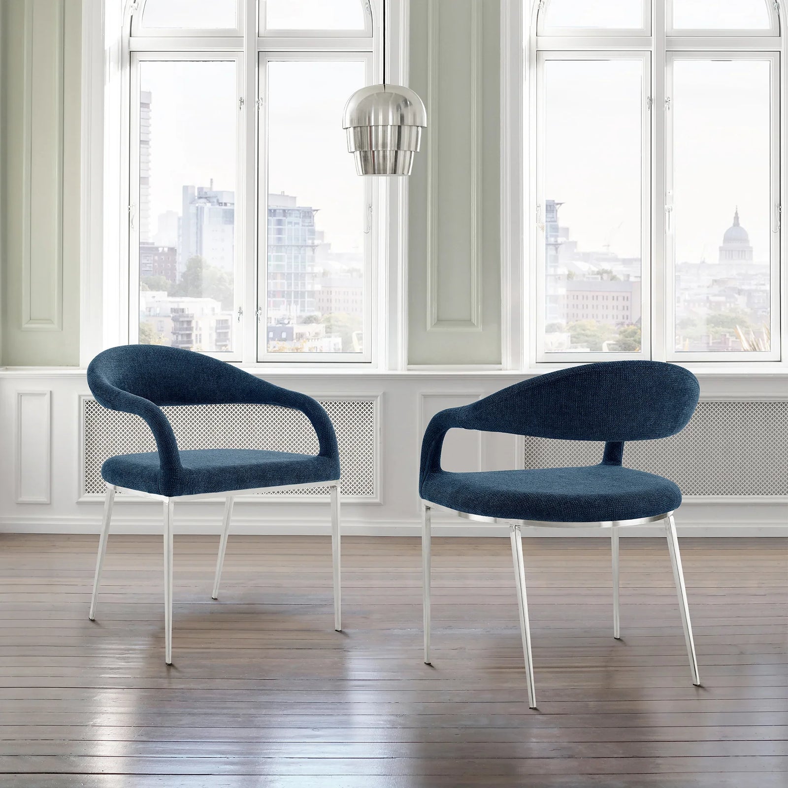 American Home Furniture Armen Living Morgan Dining Chair Set of 2