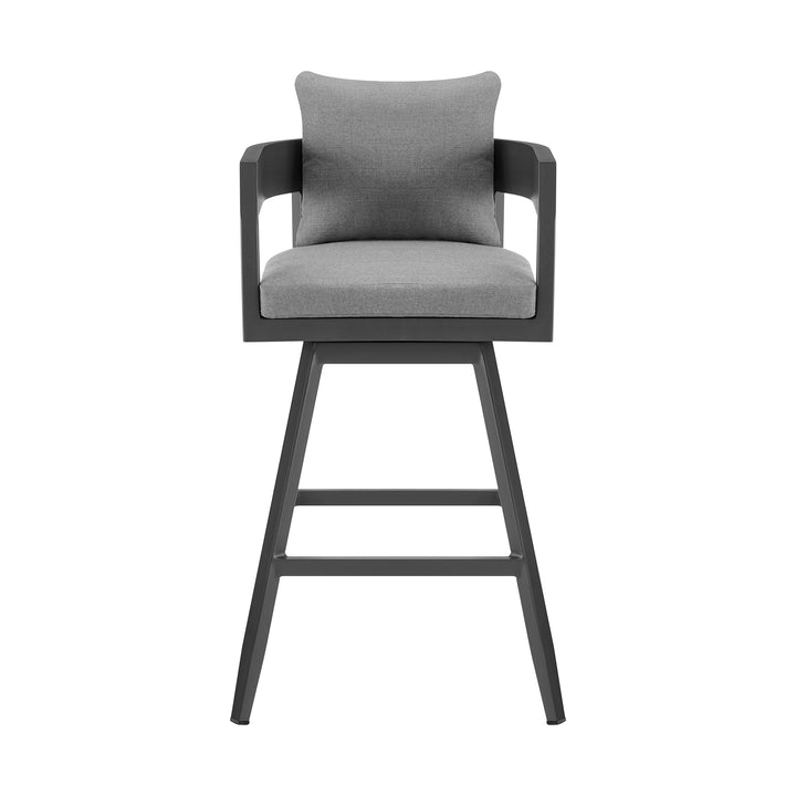 American Home Furniture Armen Living Menorca Outdoor Swivel Barstool Set of 2