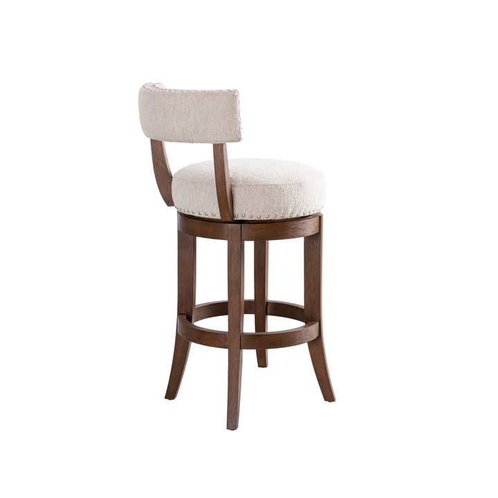 19"W x 21"D x 34.75"H / Beige/Brown Oak