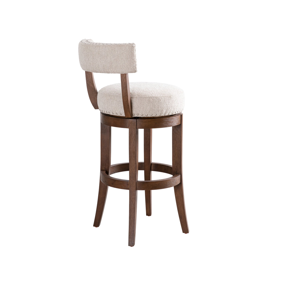 19"W x 21"D x 38.75"H / Beige/Brown Oak