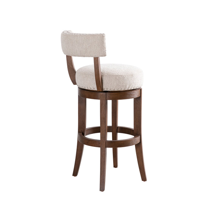 19"W x 21"D x 38.75"H / Beige/Brown Oak