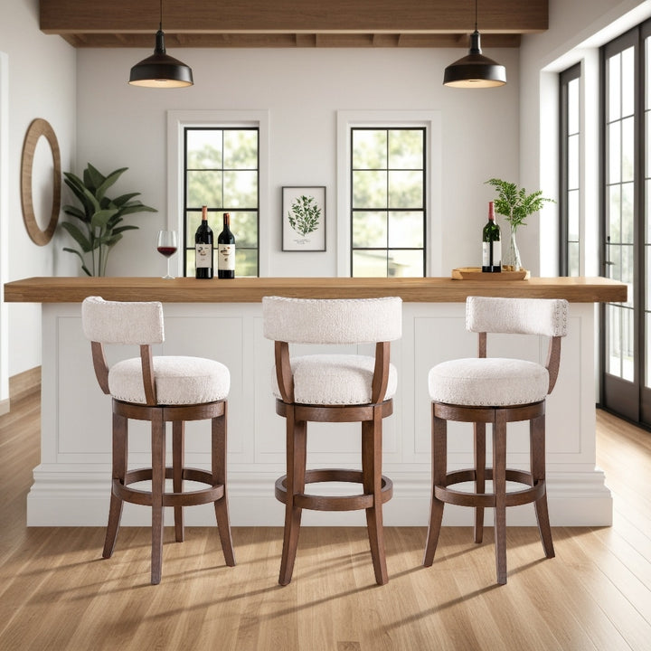 19"W x 21"D x 38.75"H / Beige/Brown Oak