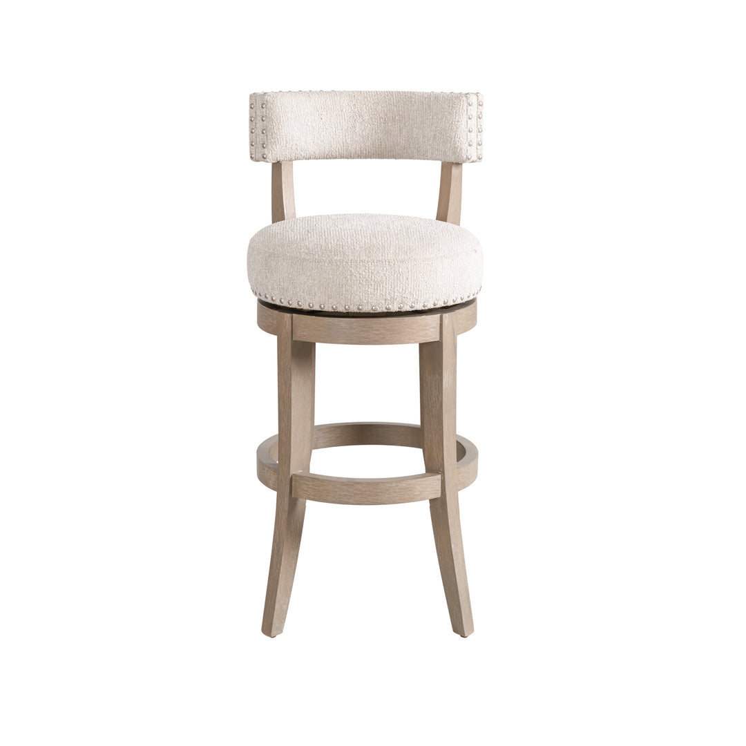 19"W x 21"D x 38.75"H / Beige/Washed Wood