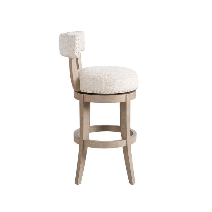 19"W x 21"D x 38.75"H / Beige/Washed Wood