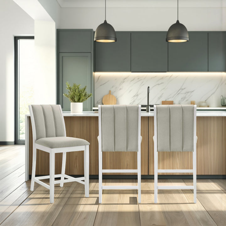 19.4"W x 24"D x 40"H / Fog/Matte White