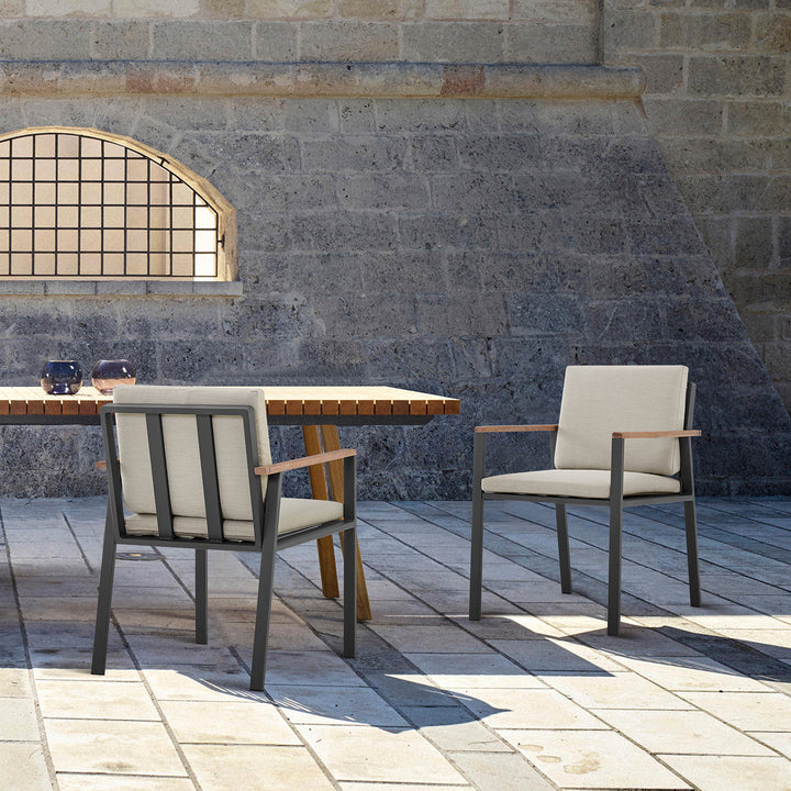 American Home Furniture Armen Living Nofi Outdoor Dining Chair Set of 2