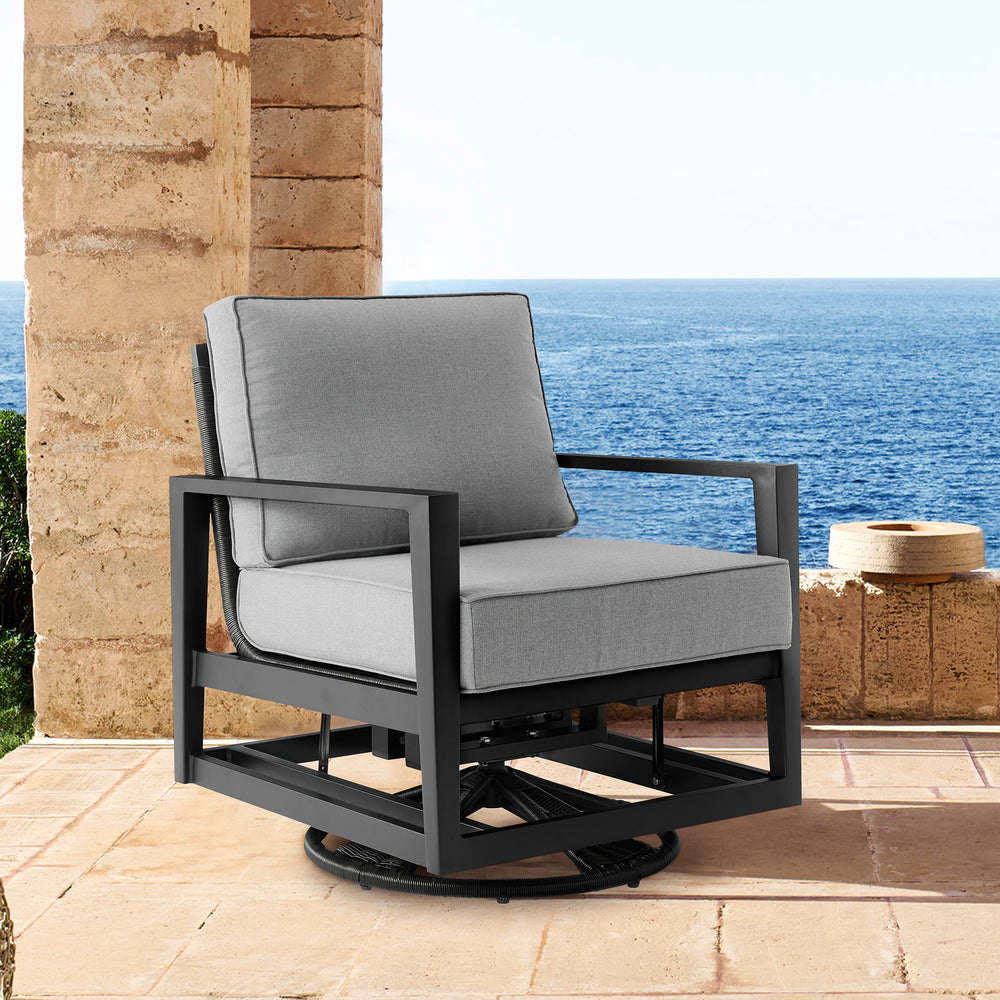 American Home Furniture Armen Living Cayman Outdoor Swivel Chair