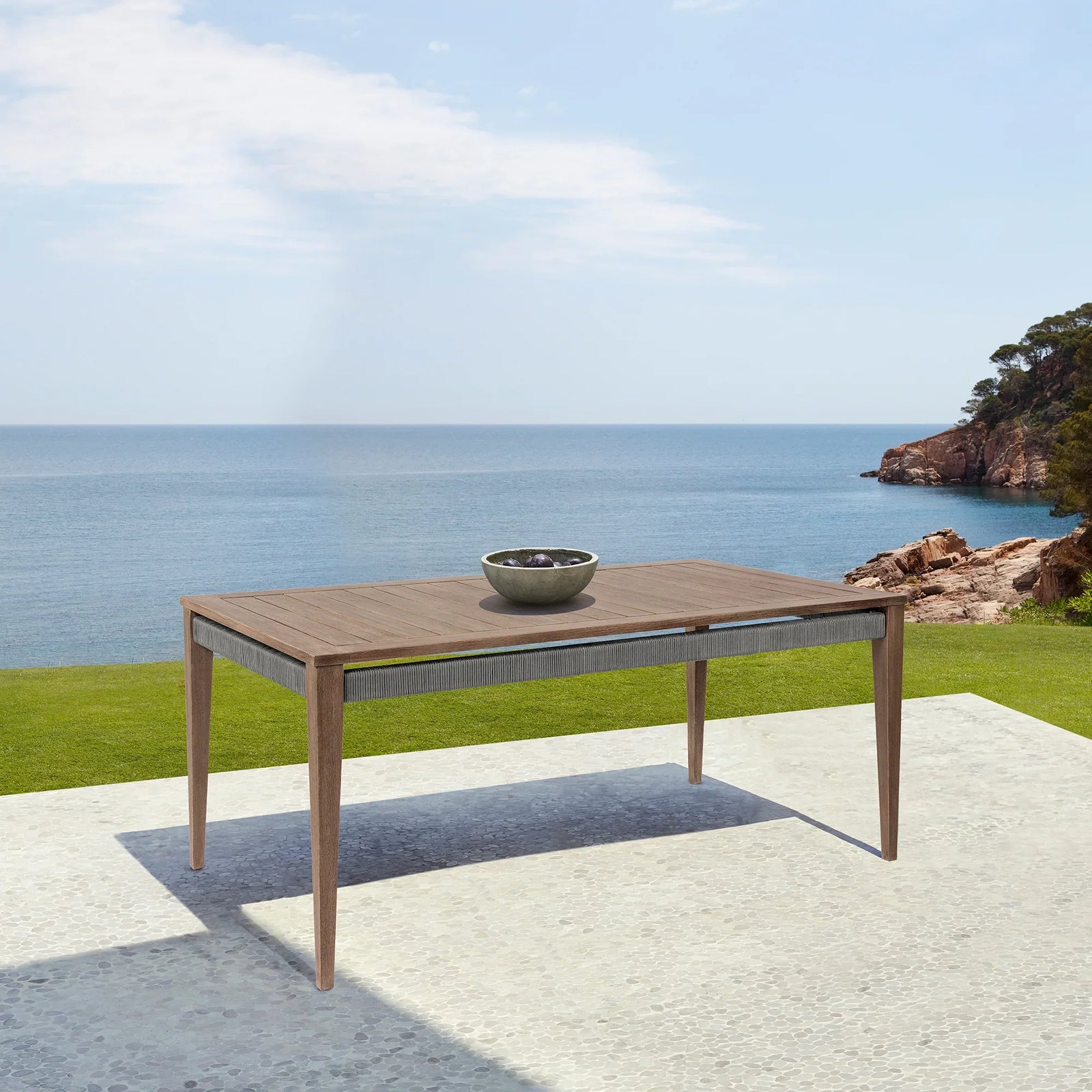 American Home Furniture Armen Living Orbit Outdoor Dining Table