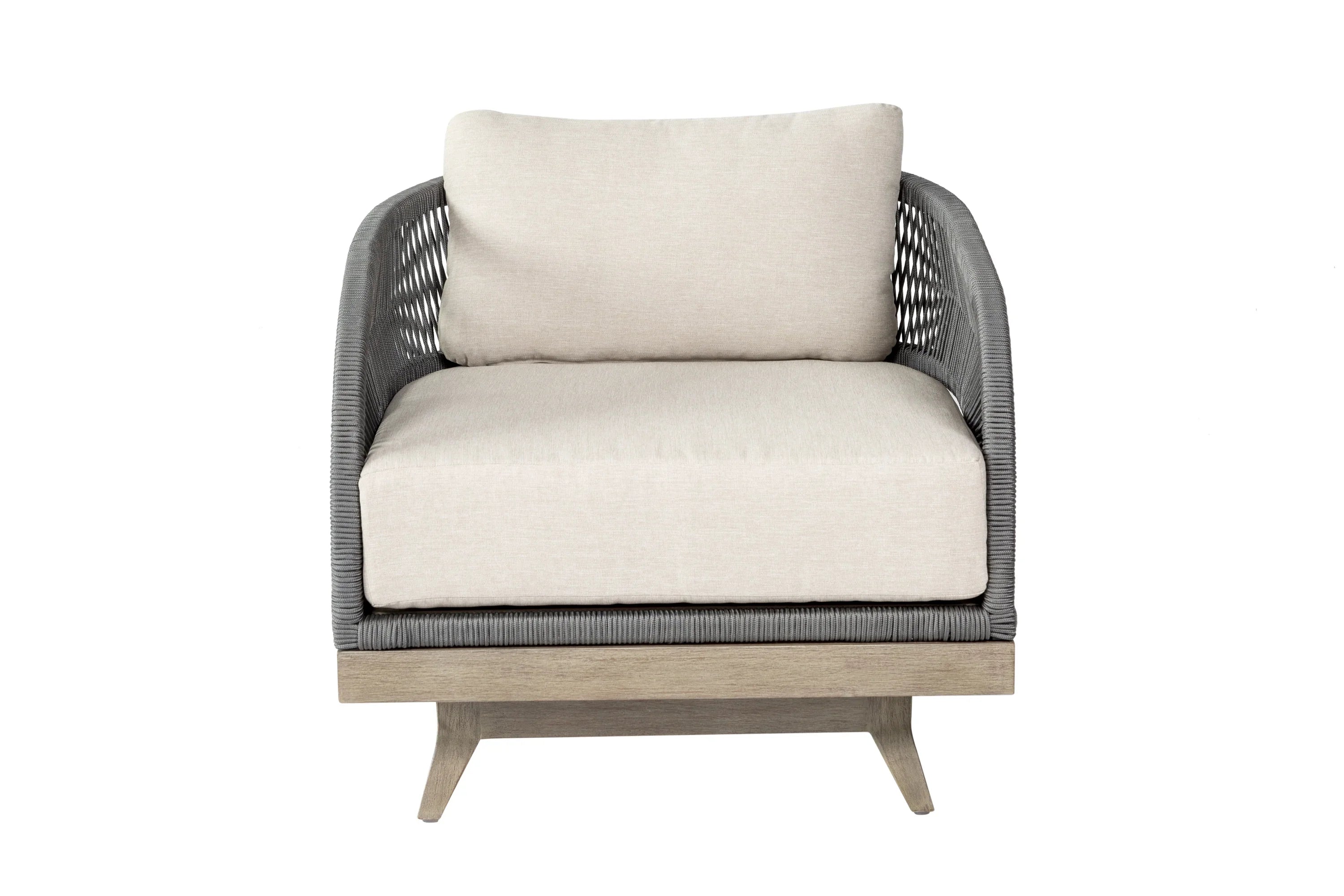 Armen Living Orbit Swivel Patio Chair - Thumbnail 3