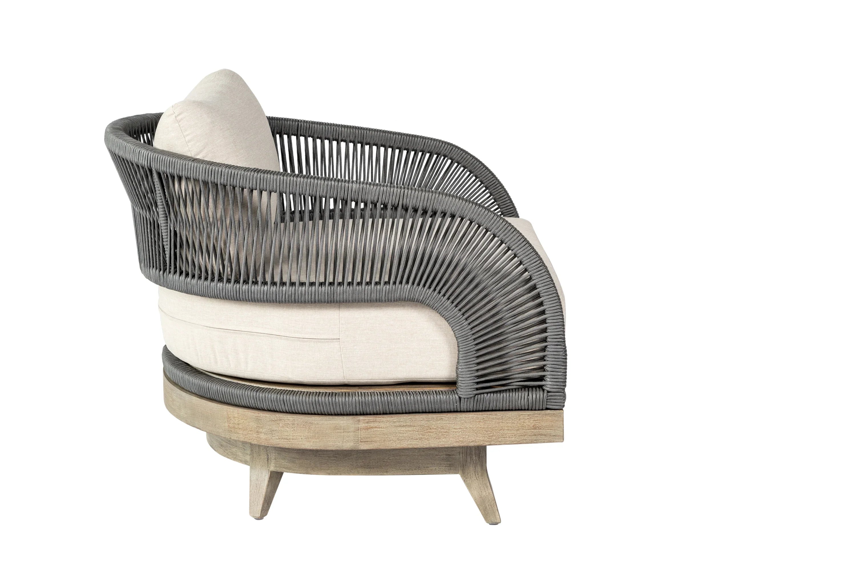 Armen Living Orbit Swivel Patio Chair - Thumbnail 4