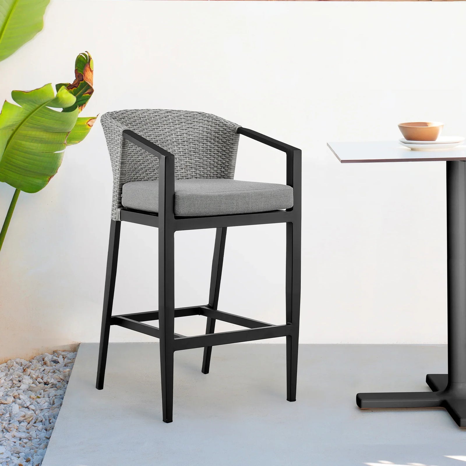 American Home Furniture Armen Living Palma Outdoor Counter Stool Set of 2