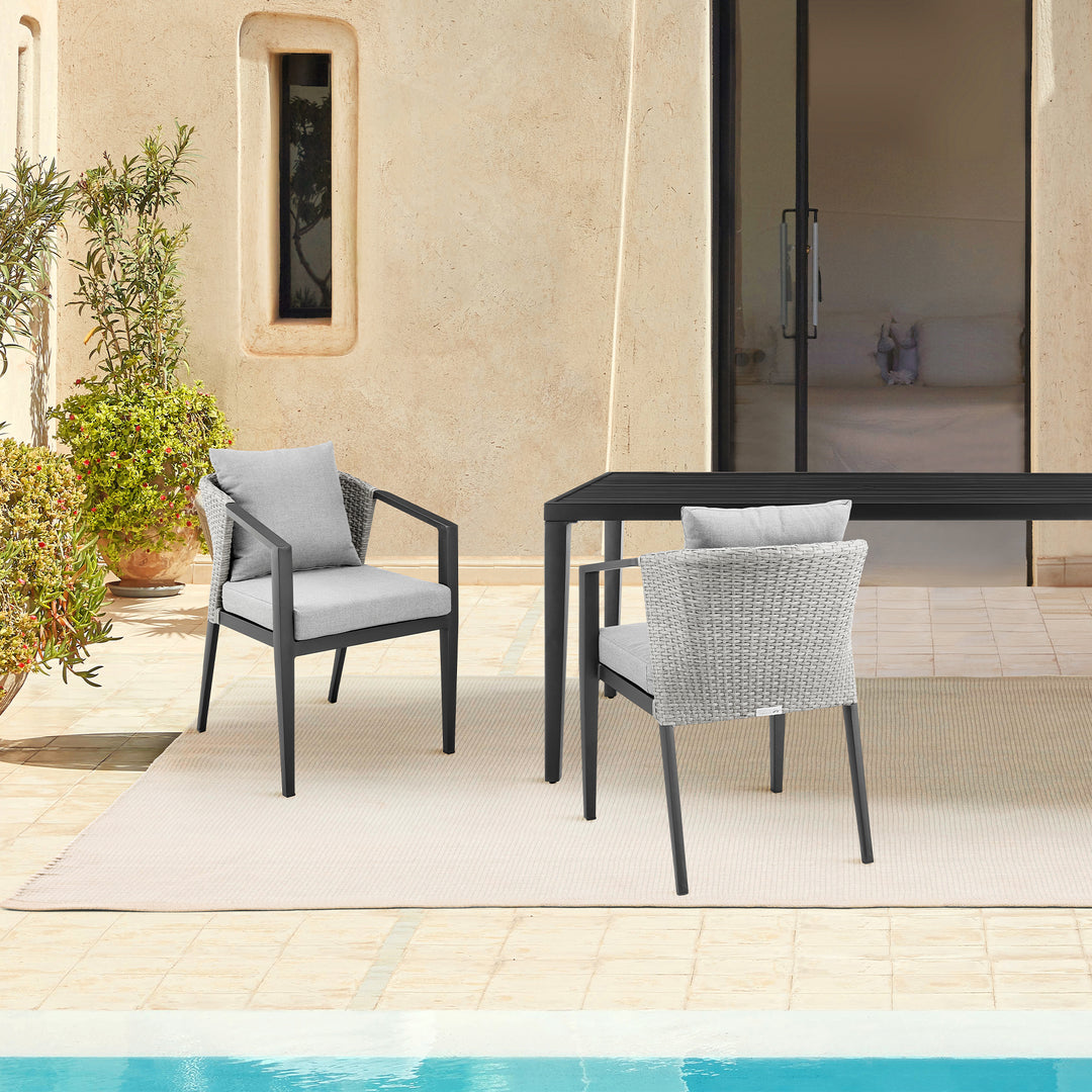 American Home Furniture Armen Living Palma Outdoor Dining Chair Set of 2