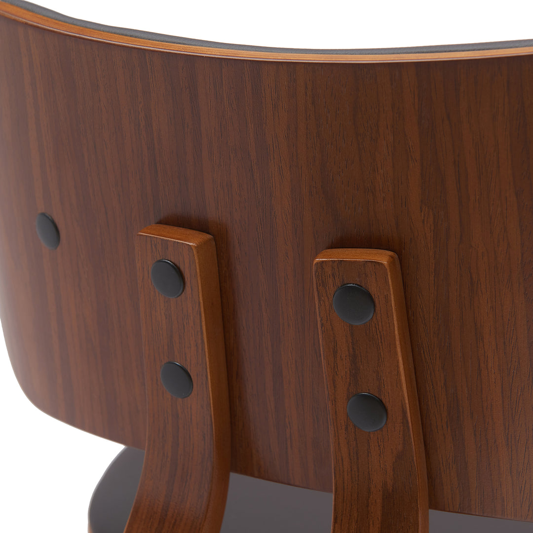 18"W x 18.5"D x 40.5"H / Brown/Walnut