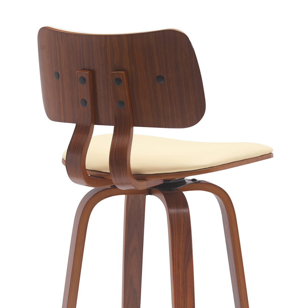 18"W x 18.5"D x 40.5"H / White/Walnut