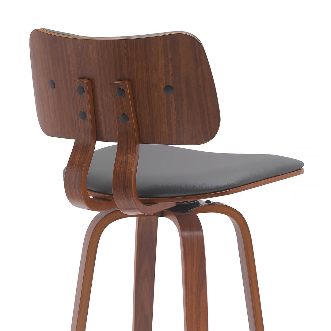 18"W x 18.5"D x 40.5"H / Gray/Walnut