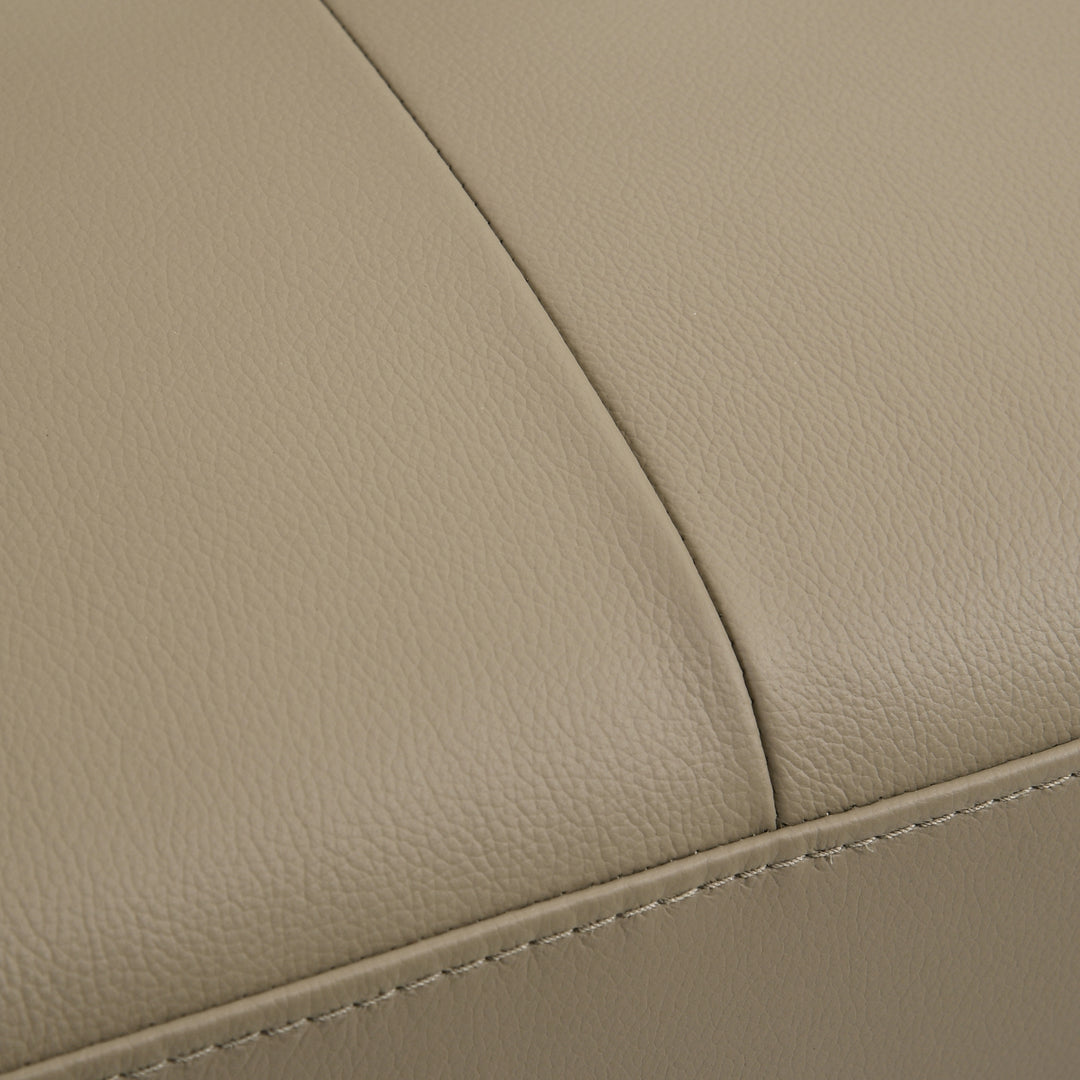 66.5"W x 35"D x 33"H / Khaki/Chrome Silver