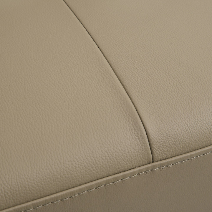 66.5"W x 35"D x 33"H / Khaki/Chrome Silver