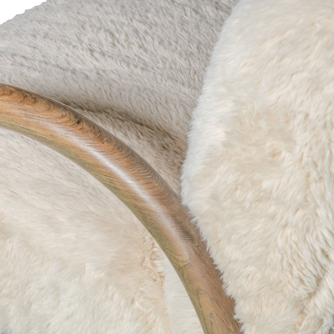 29.75"W x 31"D x 31"H / Beige/Brown