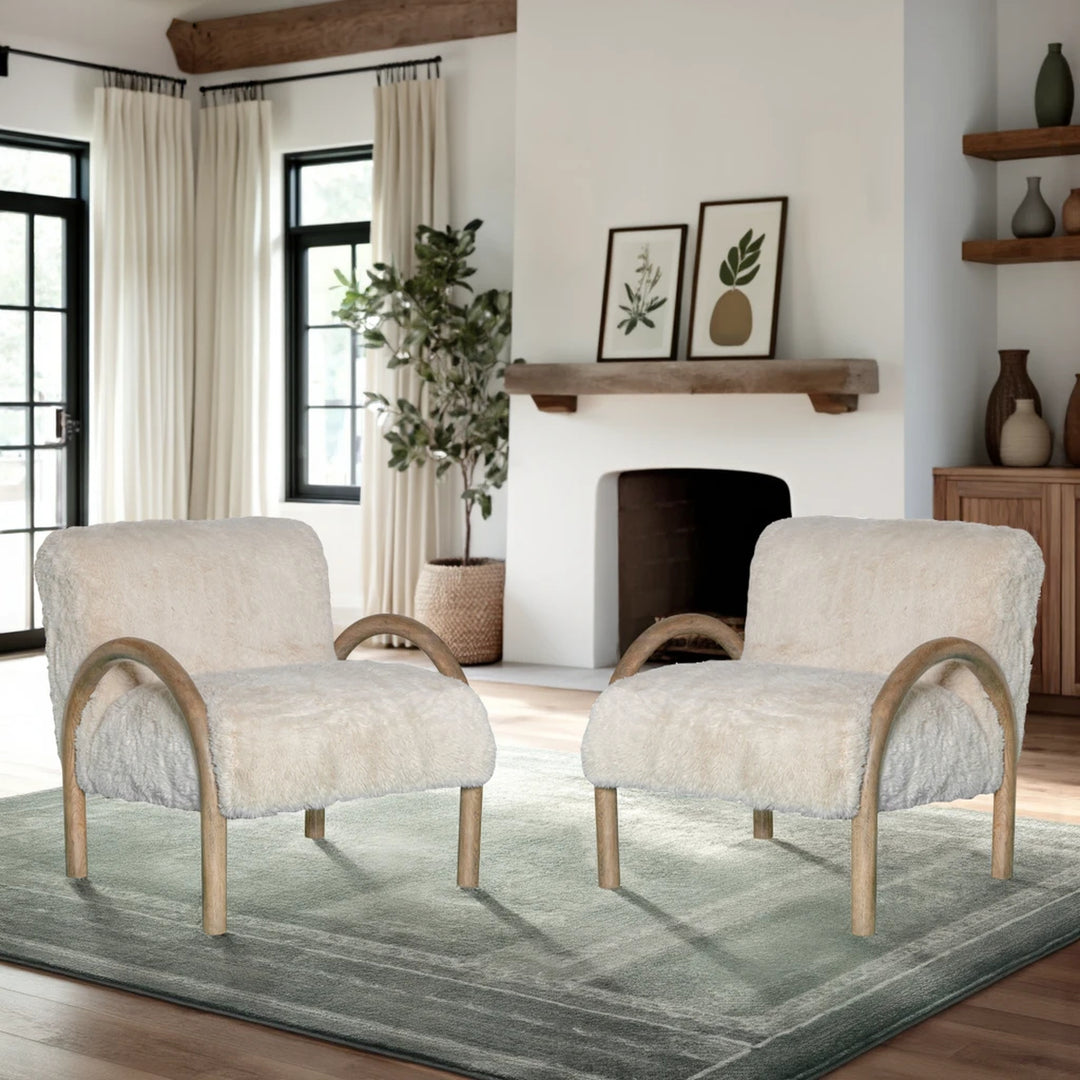 29.75"W x 31"D x 31"H / Beige/Brown