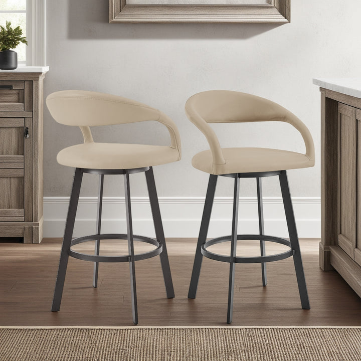 21"W x 19"D x 37"H / Beige/Black