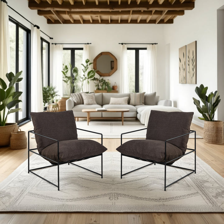 28.3"W x 29.6"D x 33.5"H / Brown/Black