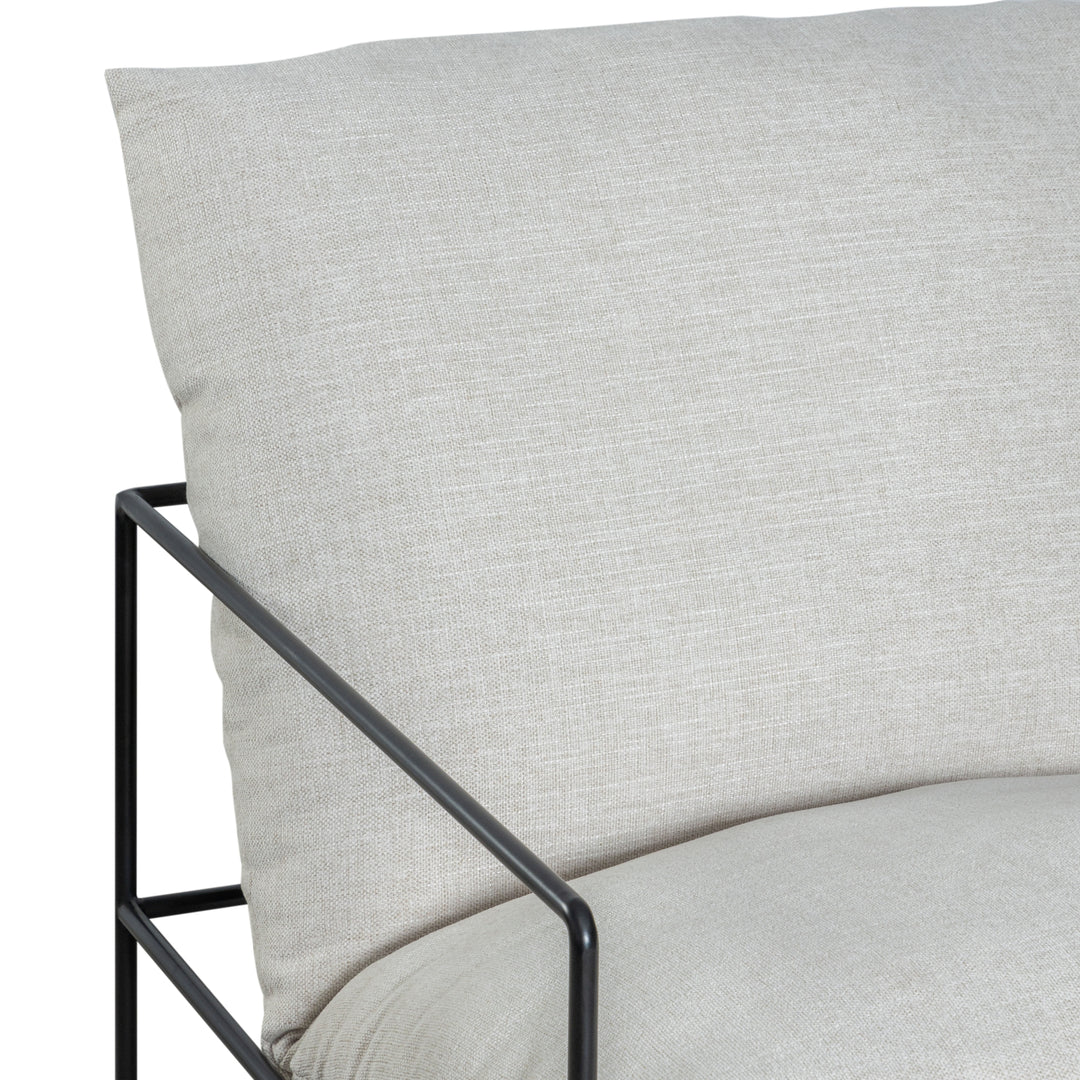 28.3"W x 29.6"D x 33.5"H / Off-White/Black