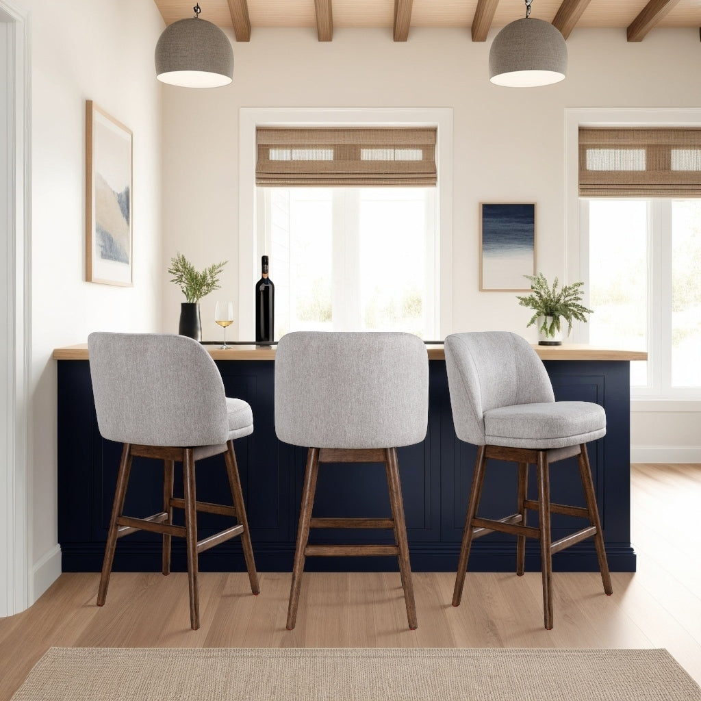 21"W x 22.75"D x 41"H / Brown Oak & Taupe/Brown Oak