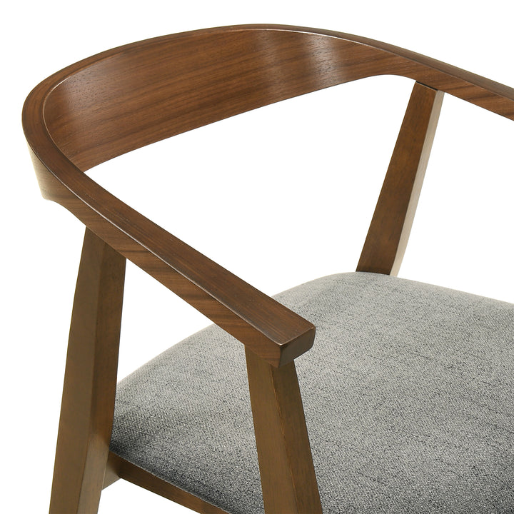 23"W x 19.5"D x 30.5"H / Gray/Walnut