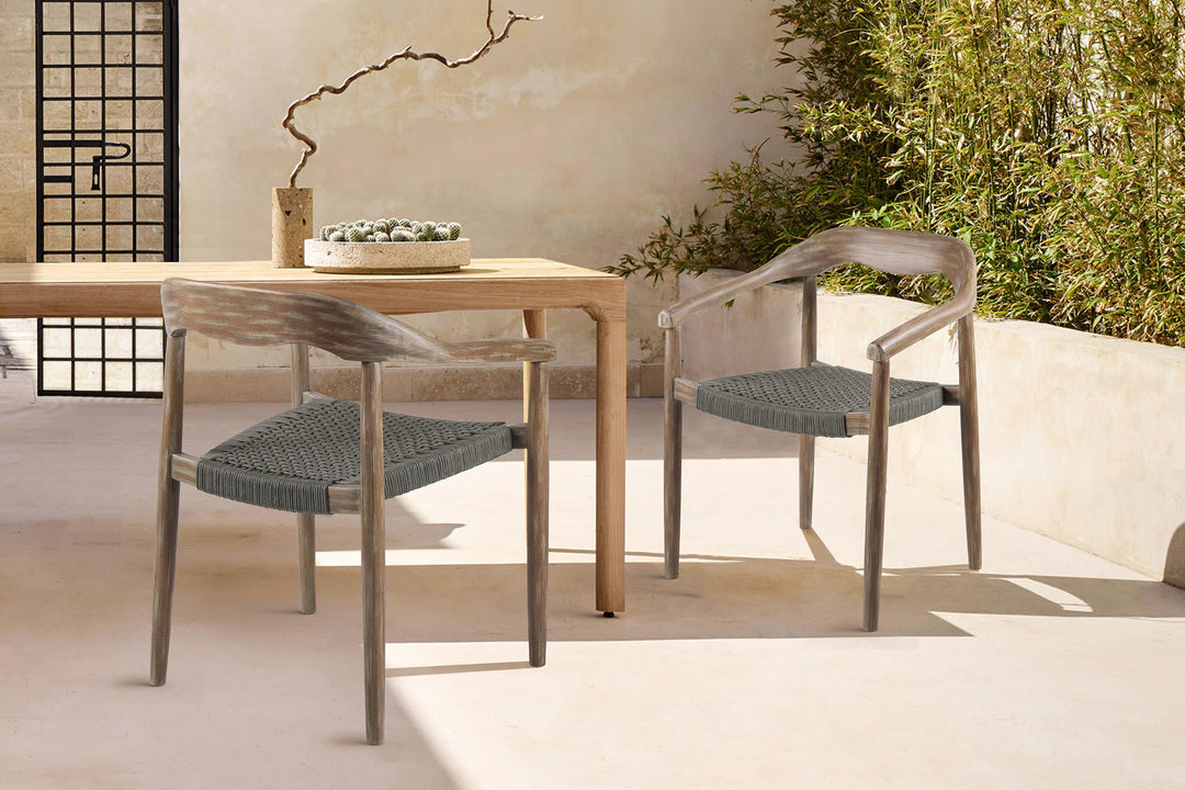 American Home Furniture Armen Living Santo Outdoor Dining Chair Set of 2