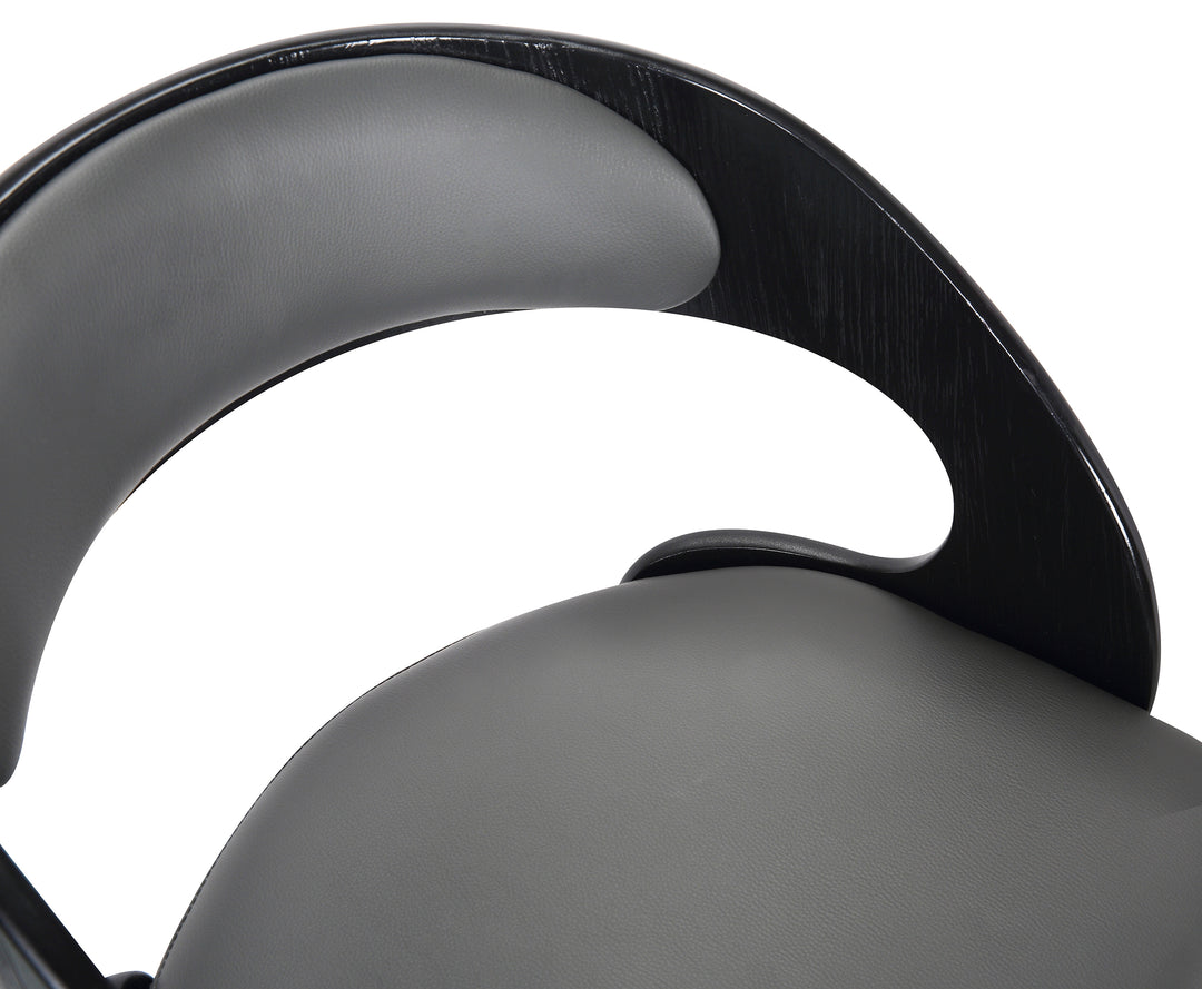 18"W x 18"D x 41"H / Gray/Black