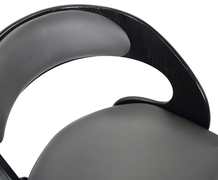 18"W x 18"D x 41"H / Gray/Black