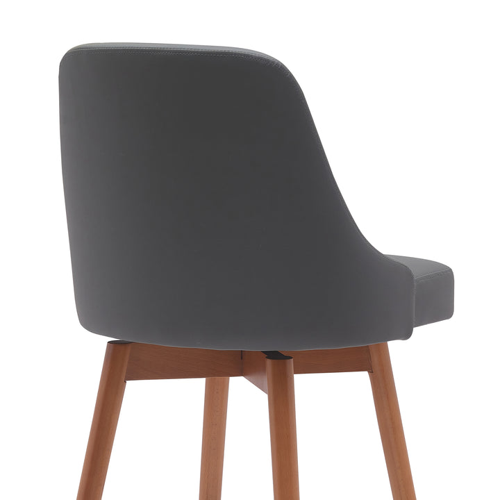 20.5"W x 19"D x 37.5"H / Gray/Walnut