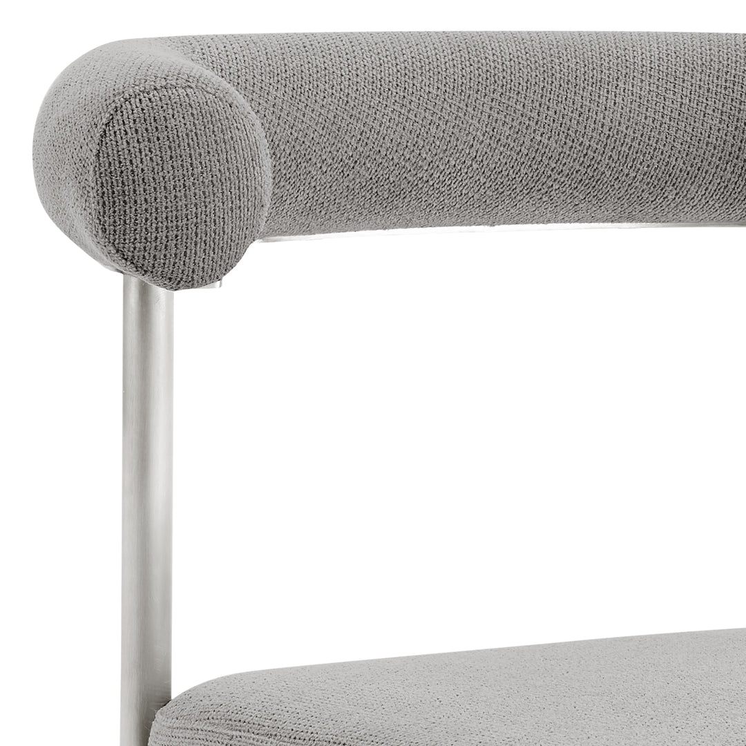 23.5"W x 20.5"D x 30.5"H / Light Gray/Stainless Steel