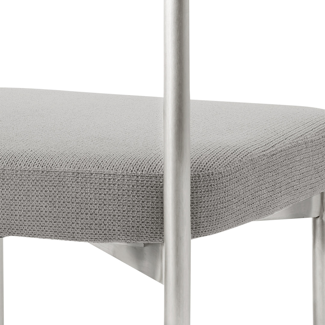 23.5"W x 20.5"D x 30.5"H / Light Gray/Stainless Steel