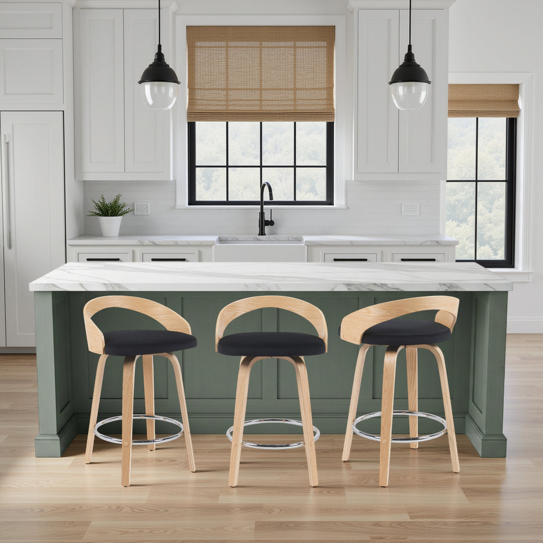 19"W x 19"D x 31"H / Black/Oak