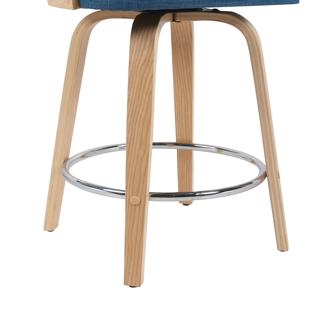 19"W x 19"D x 31"H / Blue/Oak
