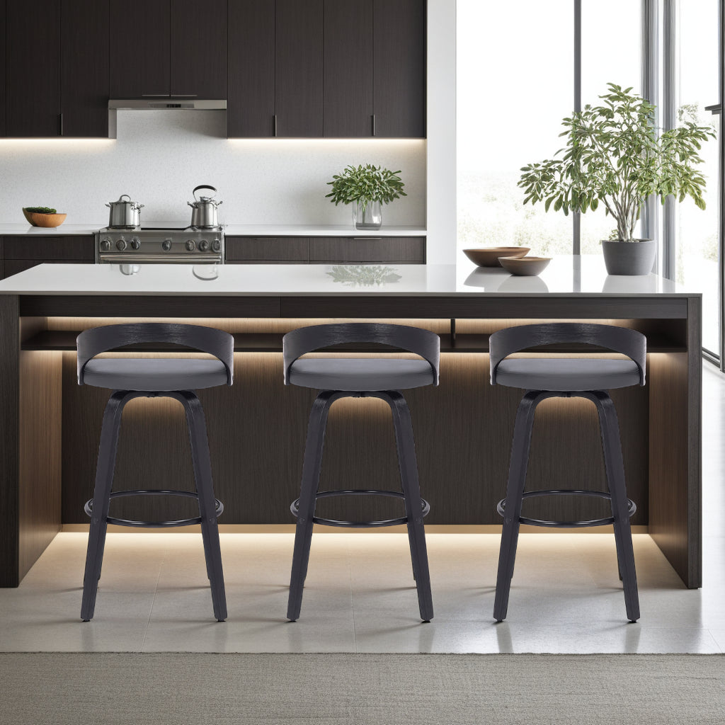 19"W x 19"D x 31"H / Gray/Black