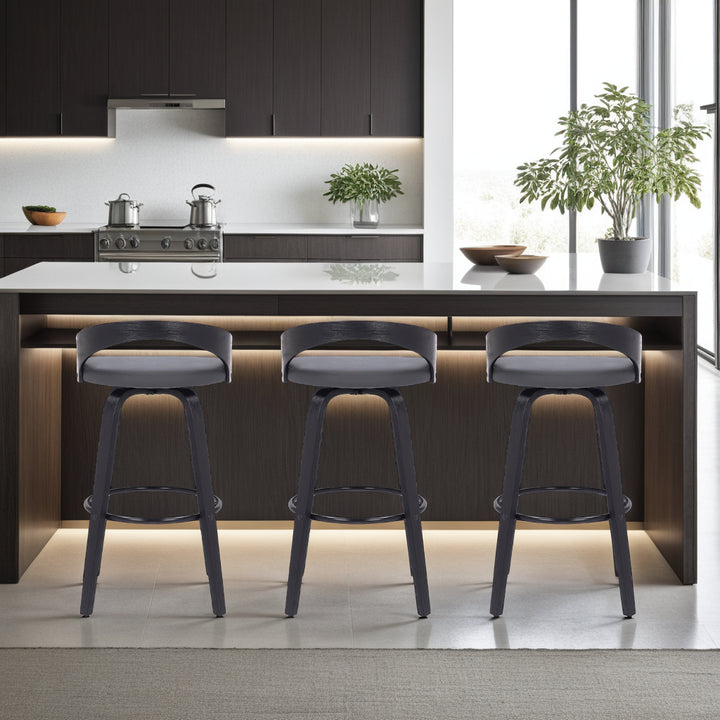 19"W x 19"D x 31"H / Gray/Black